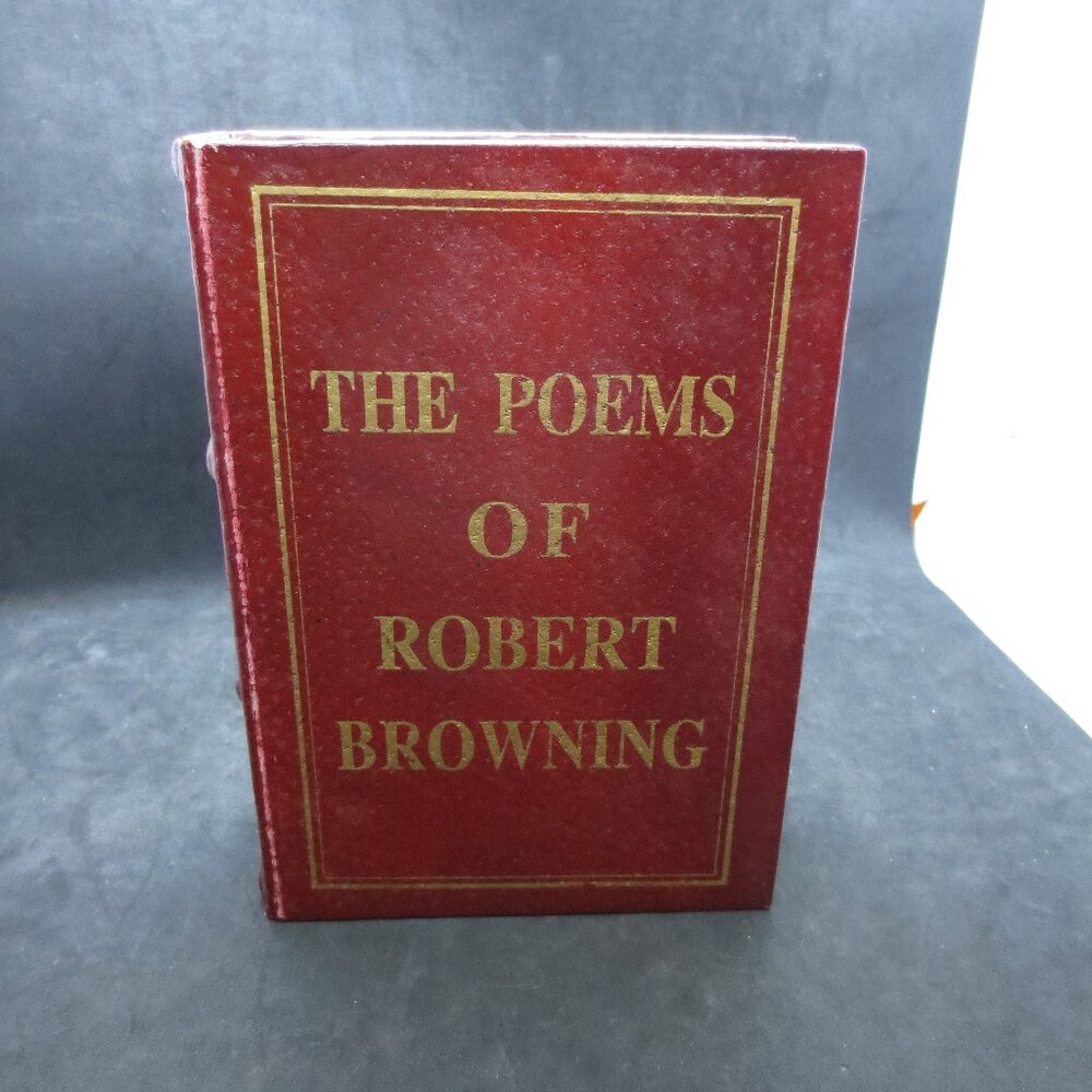 The Poems of Robert Browning - Wooden Trinket / Security Box - Hide Valuables